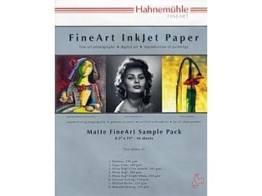 Hahnemühle Digital FineArt A4 testpakke, matt glatte papirer