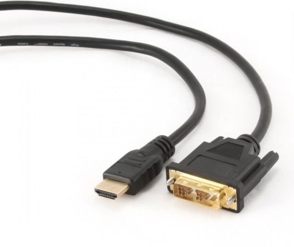 Hantol - Adapterkabel - enkeltlenke - HDMI hann til DVI-D hann - 5 m - dobbeltisolert - svart