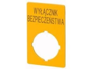 Kyltti 33x50mm keltainen /SECURITY SWITCH/ M22-XZK1-PL99 167636 Kyltti 33x50mm keltainen /SECURITY SWITCH/ M22-XZK1-PL99 167636