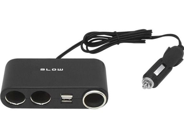 Blås bil ledningsnett tenning sam. 1xWT/3xGN + USB CS-33