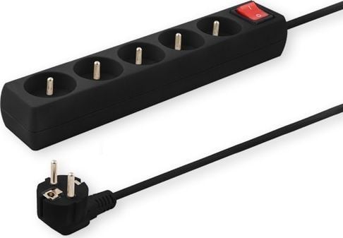 SAVIO LZ-02 - pistorasia - AC 230 - 250 V - 2500 Watt - lähtöliittimet: 5 - 3 m johto