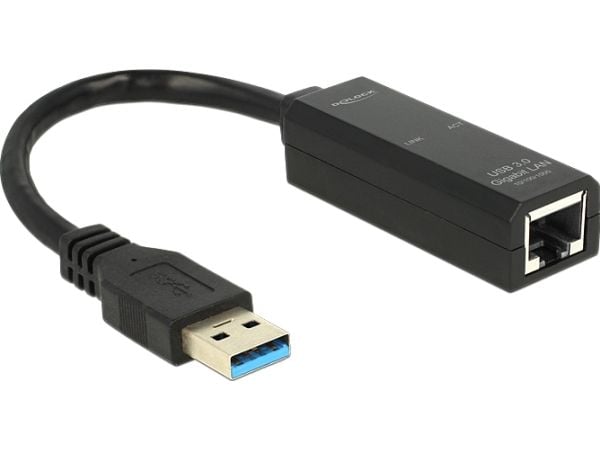 DeLock-sovitin USB 3.0 > Gigabit LAN 10/100/1000 Mb/s - Verkkosovitin - USB 3.0 - Gigabit Ethernet