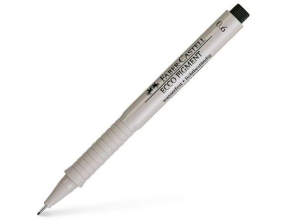 Faber-Castell ECCO PIGMENT - Fibertuppenn - svart - fargeblekk - 0.6 mm