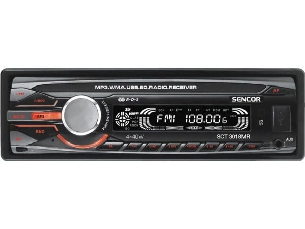 Sencor SCT 3018MR - Vogn - digitalmottaker - i instrumentbordet - Enkelt-DIN - 40 watt x 4
