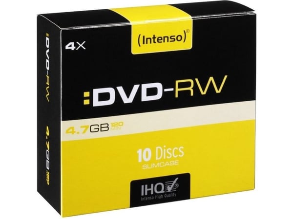 Intenso - 10 x DVD-RW - 4.7 GB 4x - smalt cover