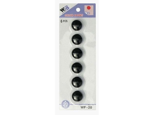 Argo Magnesty 20 mm, 6 st, svart (607071)