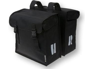 Basil Mara XXL 47L dobbel byveske, feste på stropper, vanntett polyester, svart (BAS-17395)