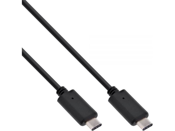 InLine USB 3.1 Type C, 2m, 2m, USB C, USB C, USB 3.2 Gen 2 (3.1 Gen 2), uros-/urosliitin, musta