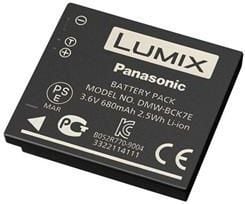 Panasonic DMW-BCK7E - Batteri - Li-Ion - 680 mAh - svart - för Lumix DMC-FH24, FH4, FH6, FH8, FS28, FS41, FT25, FT30, S2, S5, SZ02, SZ5, SZ7, TS25,...