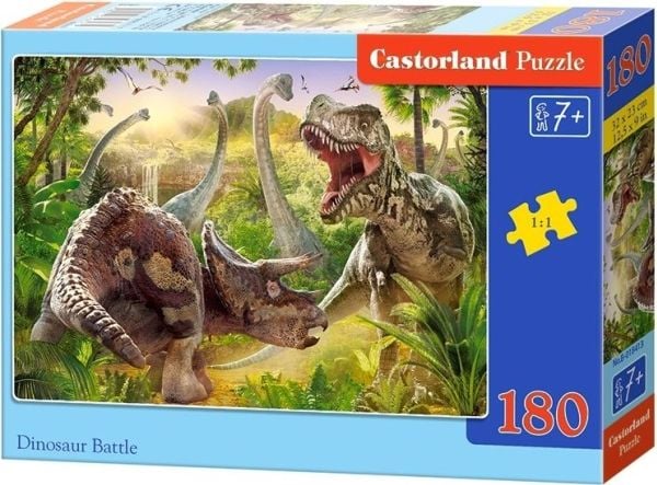 Castorland Dinosaur Battle 180 pcs, 180 stykker, Dyr, 7 år