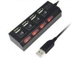 LogiLink USB 2.0 Hub 4-Port - Hub - 4 x USB 2.0 - stasjonær