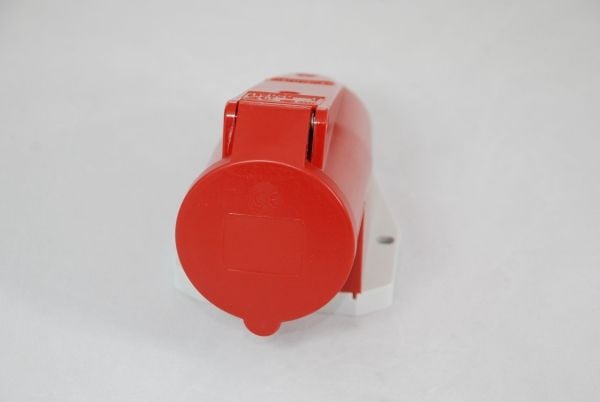 Mennekes fast uttag 4P 16A 400V röd IP44 1268 MEN1268