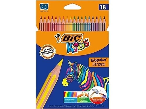 Bic fargeblyanter Eco Evolution Stripes 14+4 farger (950524)
