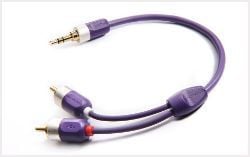 Furutech ADL Jack 3,5 mm - RCA (Cinch) x2 1,2 m lilla kabel