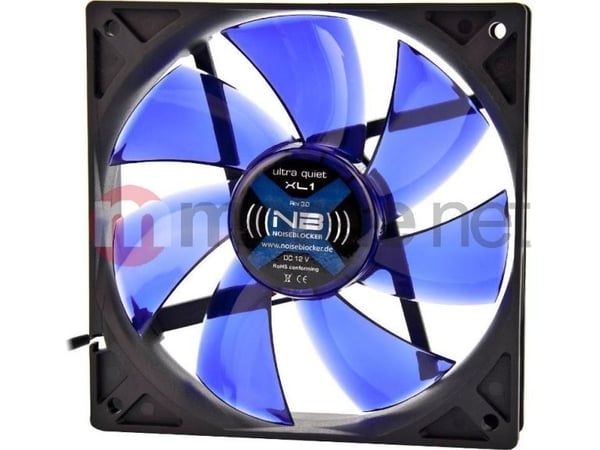 Noiseblocker BlackSilentFan XL1, Vifte, 12 cm, 1000 RPM, 69 m³/t, Sort