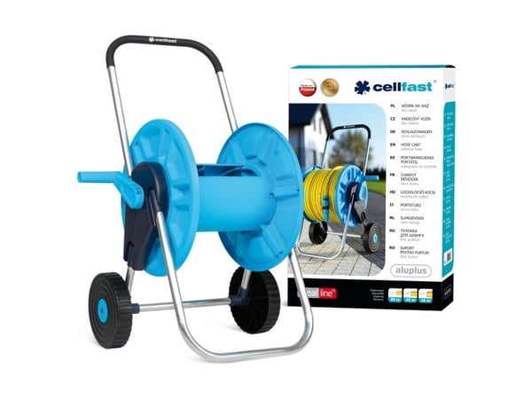 CELLFAST 55-260, Slangehjul, Manuell, Funksjonell, Blå, Aluminium, Frittstående