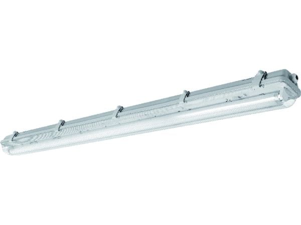GTV Hermetisk armatur HELIOS-LED 136 BIS 36W T8 G13 AC 220-240V 50/60Hz IP65 ABS/PS ensidig strømforsyning grå (LD-HEL136B-30)