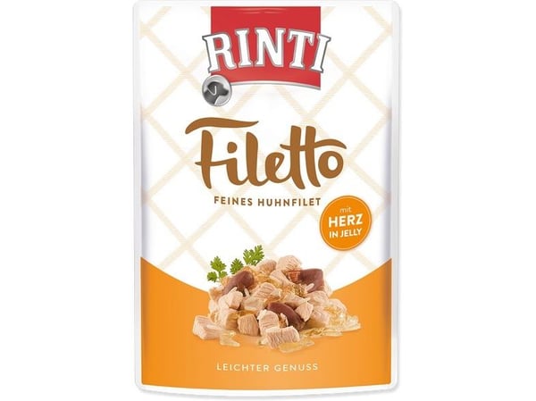 RINTI Filetto, Voksen, Alle hunderaser, Kylling, Hjerte, 100 g