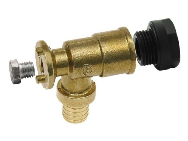 KAN-therm PUSH batteritilkobling med plastpropp, kort 18x2,5 mm G1/2" - 9017.050