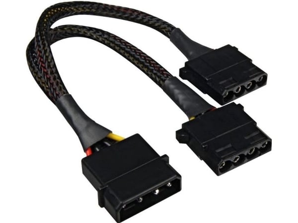 Y STRØMKABEL 4PIN 525 > 2X 4PIN 525 Y-KABEL