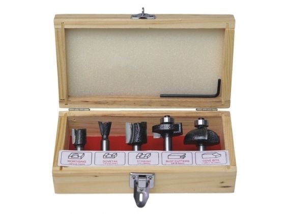 Dedra Frezy formede freser for tre med hardmetallinnsatser 8 mm, 5 stk. 0782