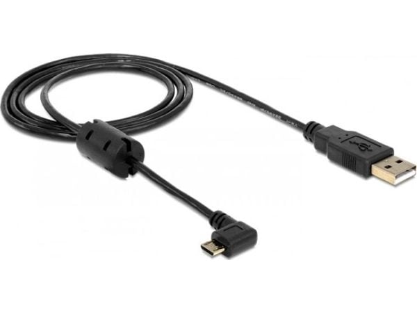 DeLOCK - USB-kaapeli - USB (han) til Micro-USB Type B (han) - USB 2.0 - 1 m - 90° stikforbindelse
