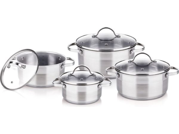 Lamart LTSSSET8, Kattilasetti, Ruostumaton teräs, Lasi, Ruostumaton teräs, Ruostumaton teräs, Ruostumaton teräs, Lasi