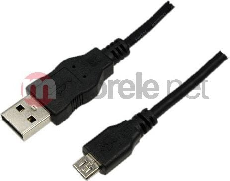 LogiLink 0.60m USB A-USB Micro B, 0,60 m, USB A, Micro-USB B, USB 2.0, Hankjønn/hankjønn, Sort