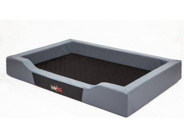 Hobbydog liggeplass Deluxe - grafitt/svart XL