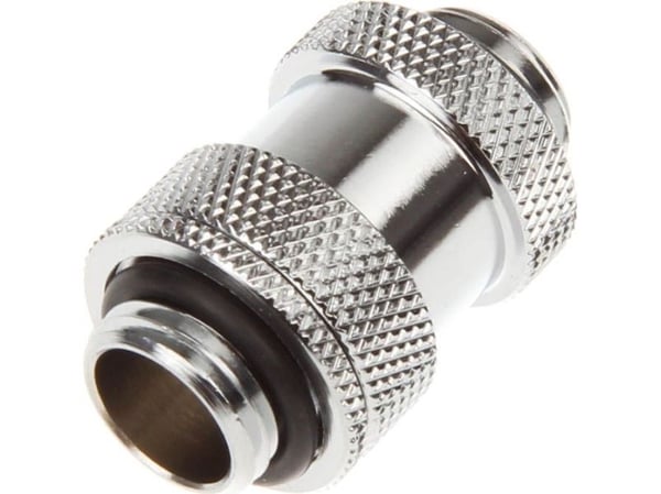 Bitspower Aqua-Pipe II (22-31 mm) for AGB-er - G1/4 tommer, skinnende sølv