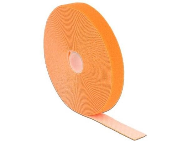 Delock - Kardborrefäste - 10 m - orange