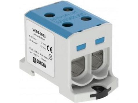 EM GROUP 2-kiskoinen päätepylväs 16-95mm2 sininen EURO (607095 BL)