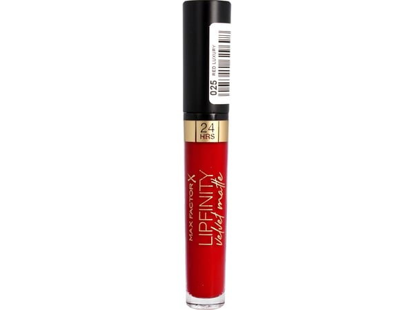 Max Factor Lipfinity Velvet Matte Liquid Lipstick 025 Red Luxury 4 Ml