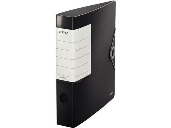 LEITZ Solid mappe, 180 grader, 62 mm, svart DIN A4, rett rygg, laget av polyform, ripebestandig topp - 1 stk (1113-00-95)