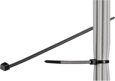 Microconnect CABLETIE4, Tikasmallinen johdinside, musta, 203 mm, 3,5 mm, 3,5 mm, 78 g