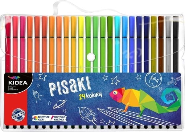 Derform Pisaki i etui 24 farger KIDEA - 244186