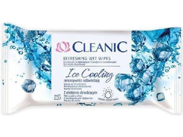 Cleanic antibakterielle forfriskningsservietter Ice Cooling 1 op.-15 stk