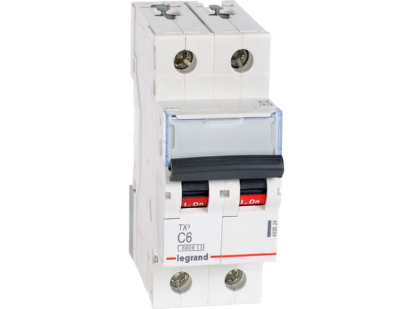 Legrand TX3, Dvärgbrytare, Typ C, IP20, 240 - 415 V