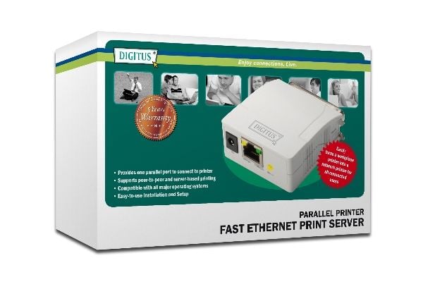 ASSMANN DN-13001-1 - Skriverserver - parallell - 10/100 Ethernet
