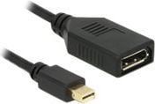 Delock - DisplayPort-adapter - DisplayPort (hunn) til Mini DisplayPort (hann) - 21 cm - svart