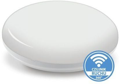 Plafond SUN n/t 18W AC 230V 50Hz 4000K (neutraali) 120 astetta IP54 liiketunnistimella 1820lm PL-SUN/LED/18W/CR valkoinen