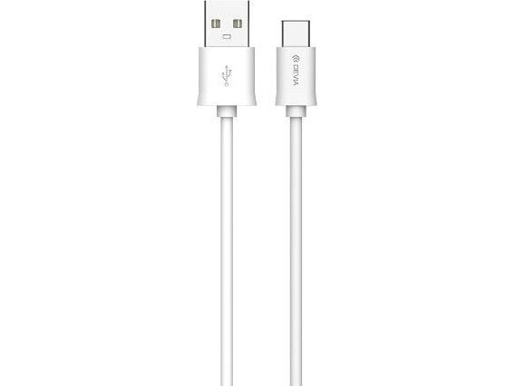 Devia USB-kabel USB-A till USB-C 2 m vit (BRA006903)