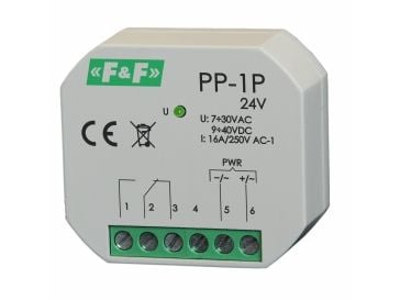 1P 16A 7-30V AC/9-40V DC PP-1P-24V sähkömagneettinen rele