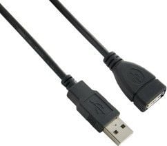 Lanberg USB cable Extension cable USB 2.0 AM-AF black 3m (CA-USBE-10CC-0030-BK)