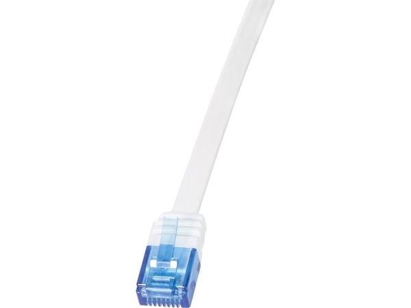 LogiLink SlimLine - Koblingskabel - RJ-45 (hann) til RJ-45 (hann) - UTP - CAT 6 - flat - hvit