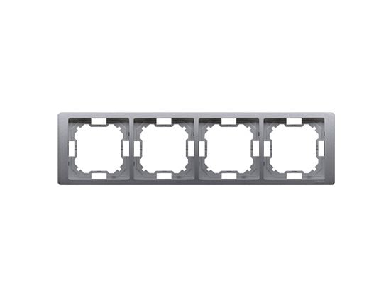 Contact-Simon Basic Neos 4gang kehys inox metalloitu (BMRC4/21)