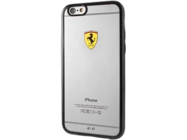 Ferrari hardcase FEHCP6LBK iPhone 6/6S Plus racing shield - transparent svart