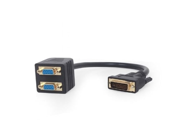 Cablexpert - Video adapter - DVI-I hann til HD-15 (VGA) hunn - 30 cm - svart - 1080p-støtte, passiv