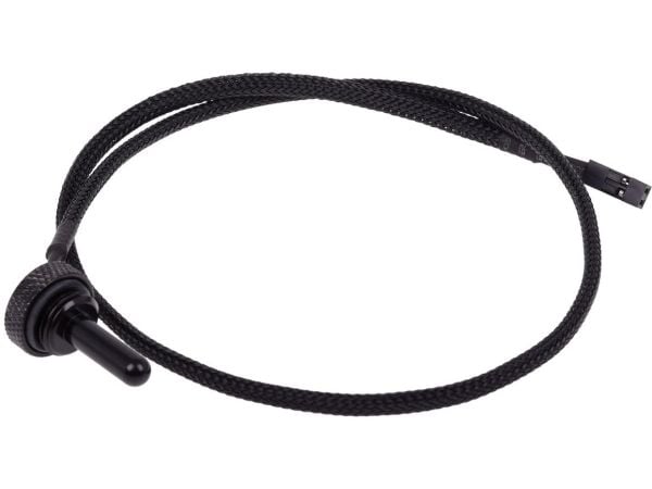 Alphacool Icicle Temperatursensor Plugg G1/4 - Temperatursensor for vannkjølesystem - Deep Black - 50 cm