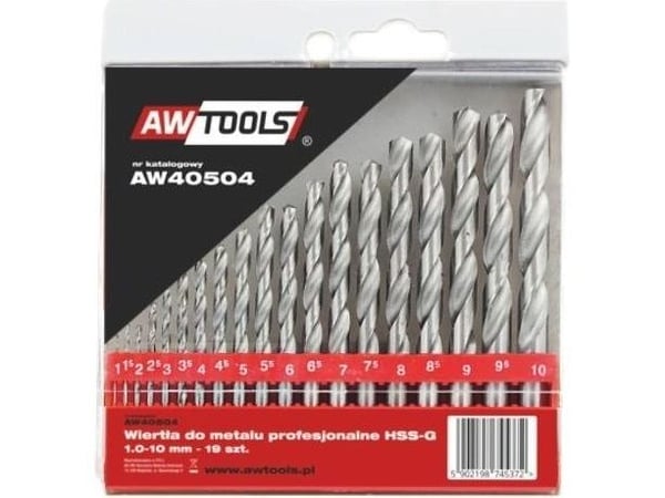 AWTools HSS sylinterimäinen poranterä 1,5 2 7 4,5 4 5,5 5 5 1 3 2,5 3,5 6 10 6,5 7,5 8 8,5 9 9,5 mm (AW41203)